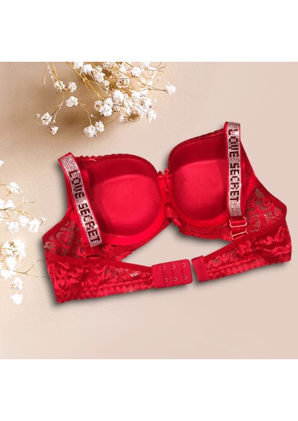 Dantelli Taşlı Mikro Dolgulu Sütyen Takımı fiyatları