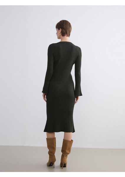 Yeni Sezon Bisiklet Yaka Triko Elbise fırsatları