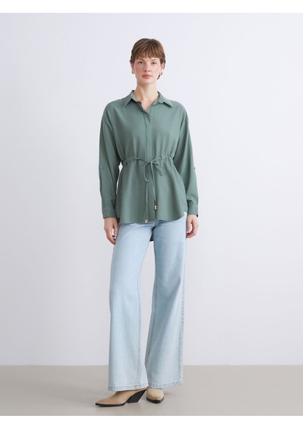 Yeni Sezon Bağlama Detaylı Kadın Gömlek Tunik fiyatları