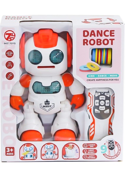 Uzaktan Kumandalı Disk Atan Robot Turuncu 60630