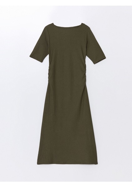 Yeni Sezon Bisiklet Yaka Dokulu Elbise indirimleri