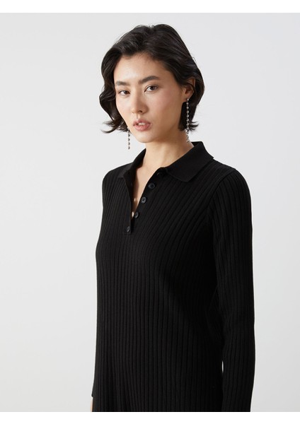 Yeni Sezon Gömlek Yaka Kadın Triko Elbise fırsatları