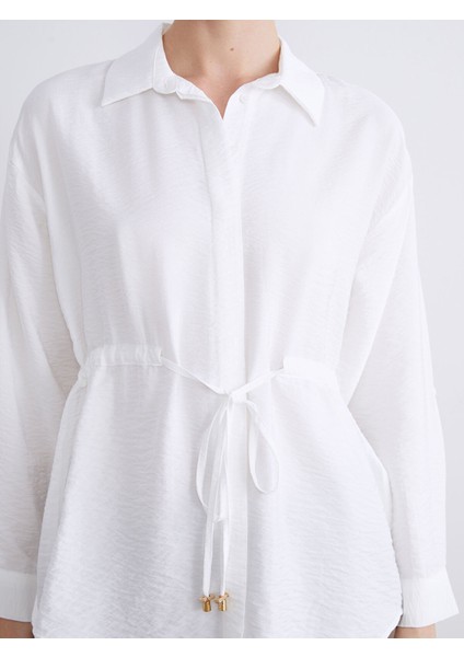 Yeni Sezon Bağlama Detaylı Kadın Gömlek Tunik fırsatları