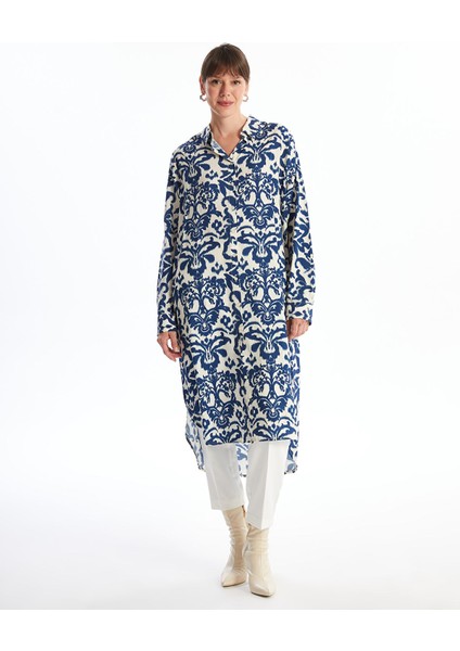 Yeni Sezon Desenli Kadın Gömlek Tunik