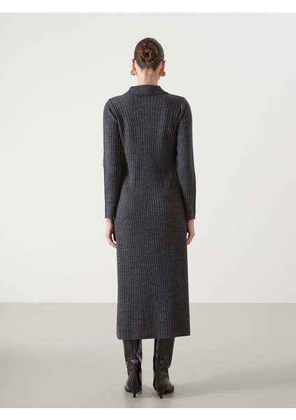 Yeni Sezon Gömlek Yaka Kadın Triko Elbise indirimleri