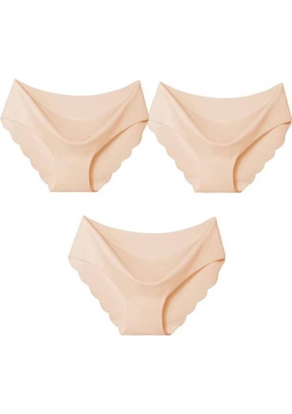 Lazer Kesim Dalgalı Kenar Külot 3 Adet