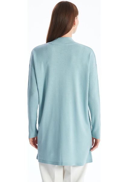 Yeni Sezon Yarım Balıkçı Yaka Düz Uzun Kollu Kadın Triko Tunik fırsatları