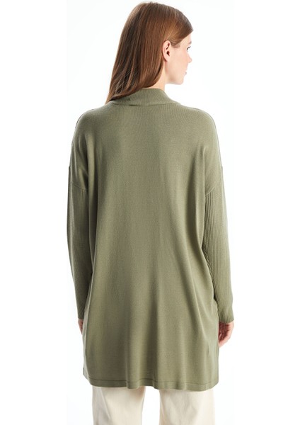 Yeni Sezon Yarım Balıkçı Yaka Düz Uzun Kollu Kadın Triko Tunik fırsatları