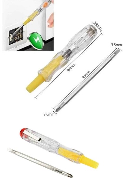 Çift Uçlu Kontrol Kalemi Elektrik Test Kalemi Şeffaf modelleri