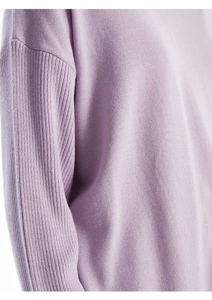 Yeni Sezon Yarım Balıkçı Yaka Düz Uzun Kollu Kadın Triko Tunik modelleri