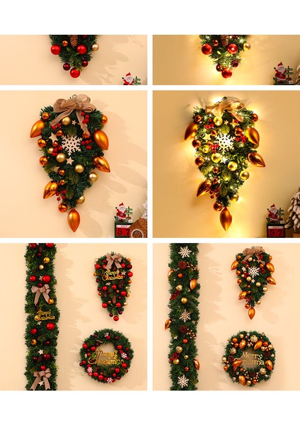 Noel Çelengi Kapı Asma Noel Dekorasyonu Rattan Süs Dekorasyon Asma (Yurt Dışından) fırsatları