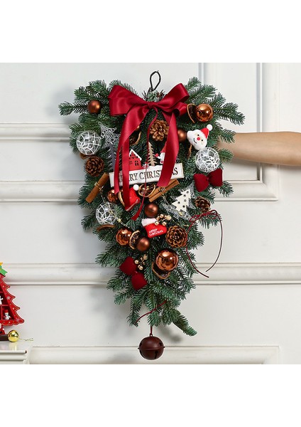 Noel Çelengi Kapı Asma Noel Dekorasyonu Rattan Süs Dekorasyon Asma (Yurt Dışından) fiyatları