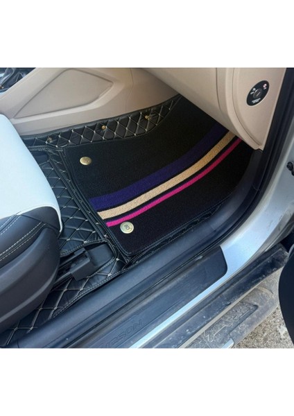 Hyundai Tucson 2015-2020 Arası Aracına Özel 8d Çift Katmanlı Havuzlu Paspas Takımı (Siyah) fiyatları