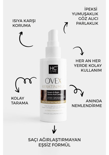 Hc Ovex Keratin & Biotin Saç Bakım Sütü - 150 Ml. fiyatları