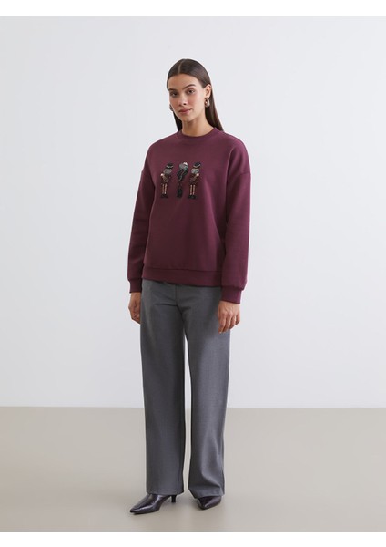 Yeni Sezon Işlemeli Kadın Kalın Sweatshirt Tunik fiyatları