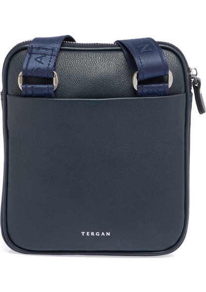 Lacivert Hakiki Deri Erkek Çapraz Askılı Çanta - S1AC00021472-I91