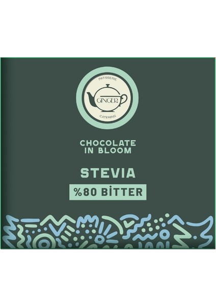 Chocolate In Bloom - Stevia %80 Bitter Tablet Çikolata (40 gr