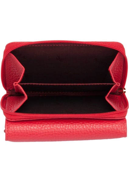 Kırmızı Hakiki Deri Kadın Cüzdan - S1CB00005798-B68