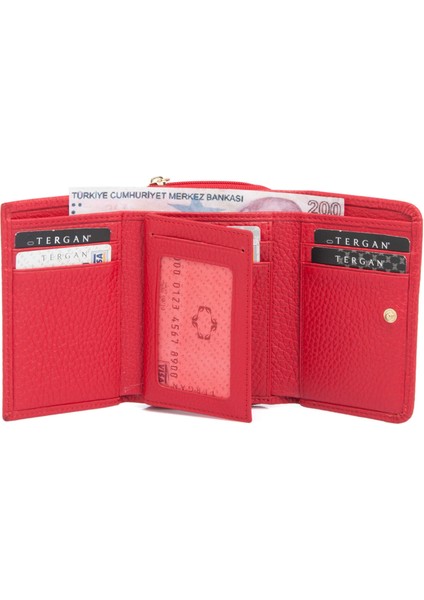 Kırmızı Hakiki Deri Kadın Cüzdan - S1CB00005798-B68