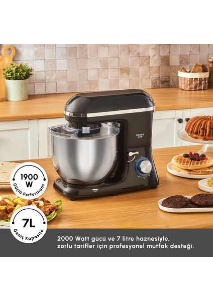 Chefcrafter Stand Mikser Mutfak Şefi 1900W Black fiyatları