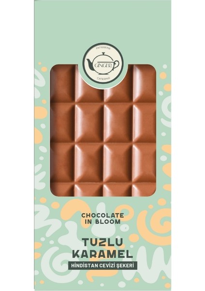 Chocolate In Bloom - Tuzlu Karamel Tablet Çikolata (80 Gr)