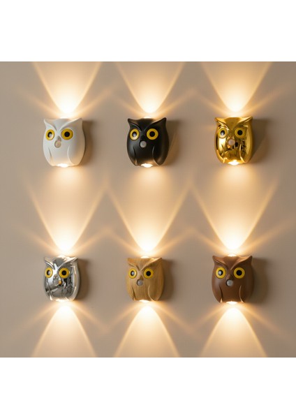 Insan Vücudu Sensörlü Baykuş Duvar Lambası Gece Lambası, Kablolama Gerektirmez, Manyetik Taban, Kısılabilir (Yurt Dışından) fiyatları