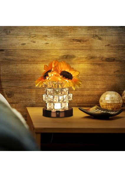 LED Ayçiçeği Gece Lambası Dekoratif Masa Lambası Ortam Işığı Doğum Günü Hediyesi Ayçiçeği Gece Lambası (Yurt Dışından) indirimleri