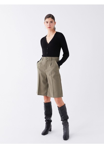Yeni Sezon Kadın Rahat Kalıp Düz Şort