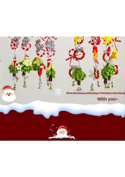 Noel Süsleri Bükülmüş Çubuk Noel Ağacı Çanı Asılı Süslemeler El Yapımı Örgü Diy Malzeme Paketi Sahne Dekorasyonu (Tutkal Tabancası A) (Yurt Dışından) modelleri
