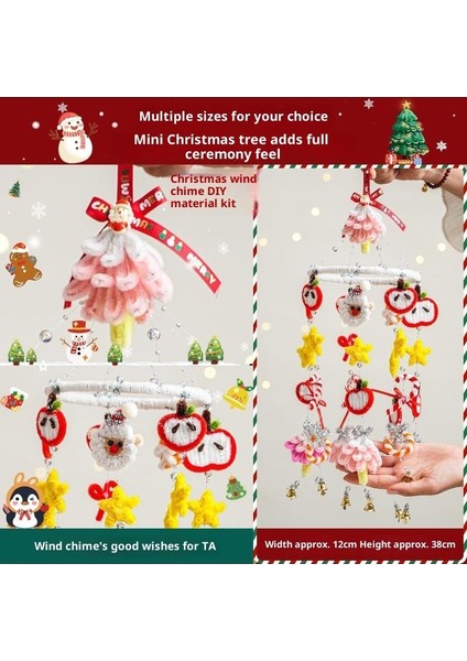 Noel Süsleri Bükülmüş Çubuk Noel Ağacı Çanı Asılı Süslemeler El Yapımı Örgü Diy Malzeme Paketi Sahne Dekorasyonu (Tutkal Tabancası A) (Yurt Dışından) indirimleri