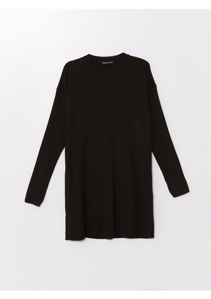 Yeni Sezon Bisiklet Yaka Düz Uzun Kollu Kadın Triko Tunik indirimleri