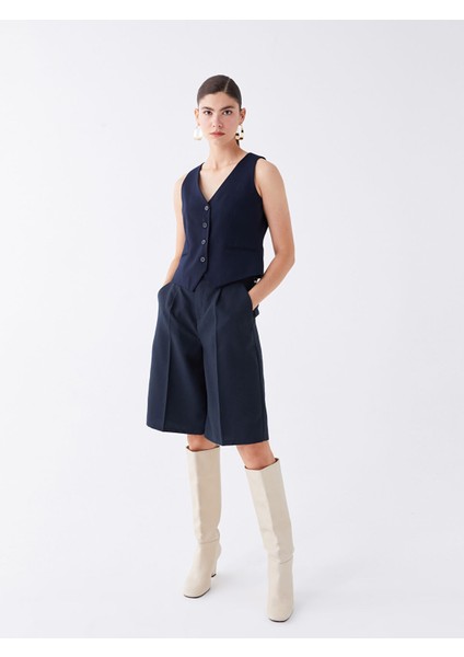 Yeni Sezon Kadın Rahat Kalıp Düz Şort