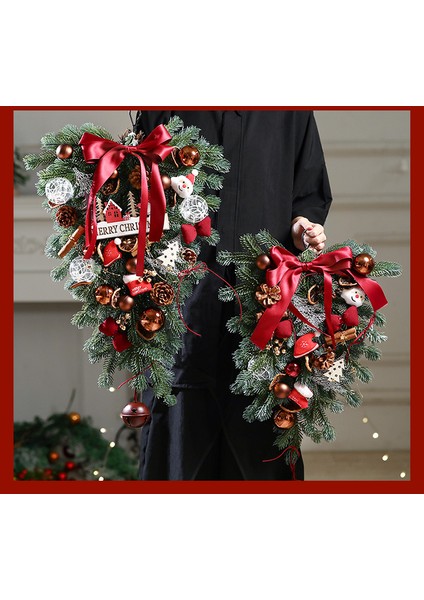 Noel Çelengi Kapı Asma Noel Dekorasyonu Rattan Süs Dekorasyon Asma (Yurt Dışından) fırsatları