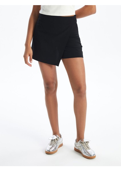 Yeni Sezon Kadın Beli Fermuarlı Düz Şort Etek fiyatları