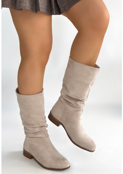 Plod Bej Süet Çizme
