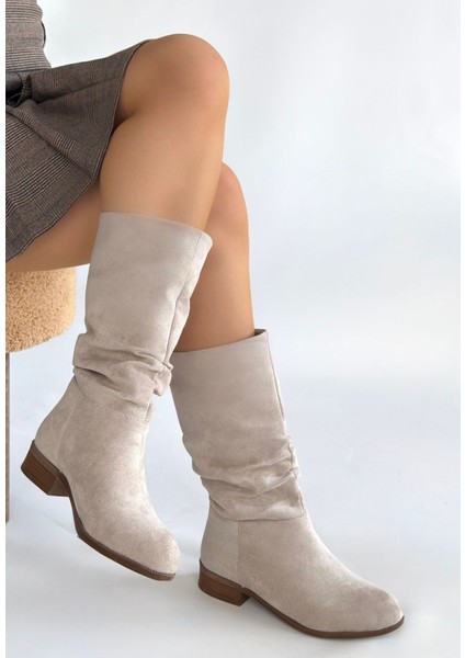 Plod Bej Süet Çizme modelleri