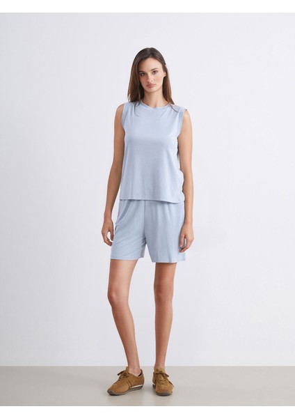 Yeni Sezon Beli Lastikli Kadın Şort