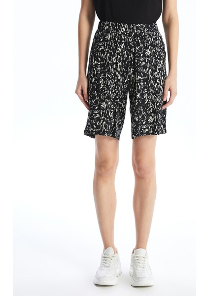 Yeni Sezon Beli Lastikli Desenli Kadın Şort fiyatları