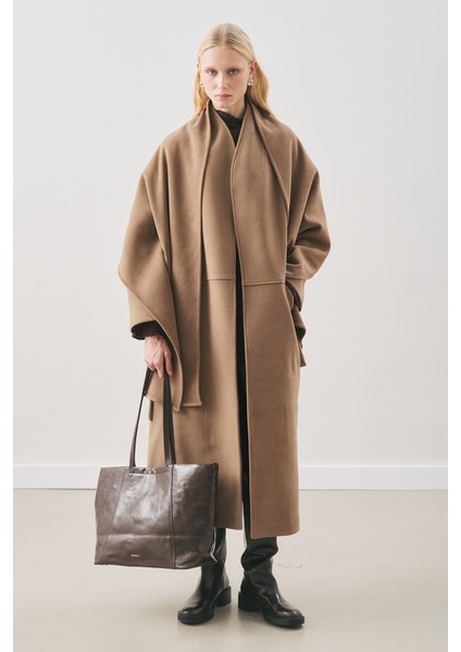 Soft Kaşe Atkılı Kaban Kahverengi fiyatları