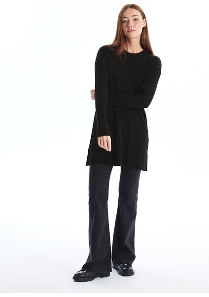 Yeni Sezon Bisiklet Yaka Düz Uzun Kollu Kadın Triko Tunik fiyatları