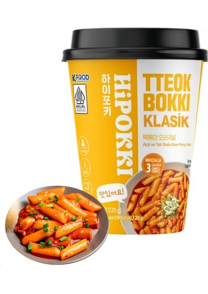 Hipokki Aci ve Tatli Soslu Kore Tteokbokki Pirinç Keki 120GR 10'lu Set fiyatları