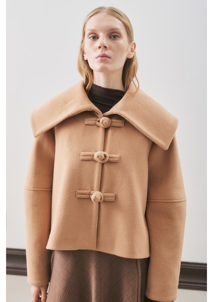 Isabel Kısa Kaşe Ceket Sütlü Kahve