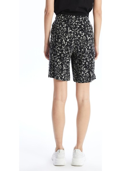 Yeni Sezon Beli Lastikli Desenli Kadın Şort fırsatları