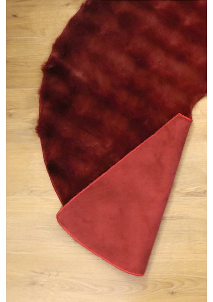 Çam Ağacı Ayak Halısı Örtüsü, Yılbaşı Ağacı Altı Örtüsü Peluş Bordo, Bubble Halı 100X100 cm fırsatları