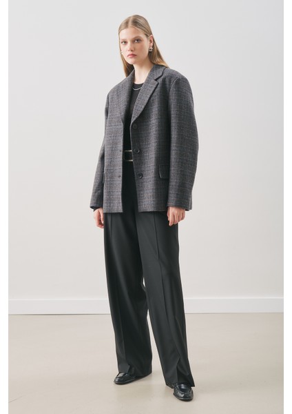 Norrıs Yün Blazer Ceket Grey Check indirimleri