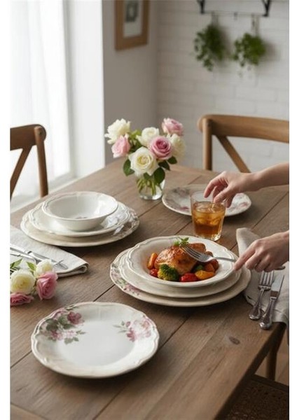 Porselen Fiorina 24 Parça Yemek Takımı