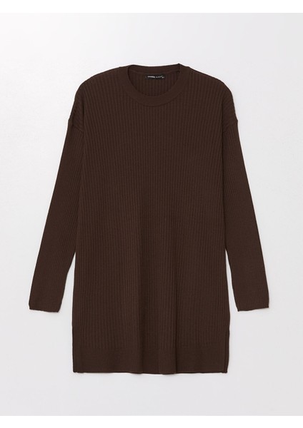 Yeni Sezon Bisiklet Yaka Düz Uzun Kollu Kadın Triko Tunik indirimleri