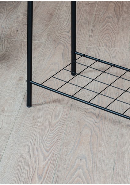 Elit 1 Siyah Metal Raflı Elbise Askısı Ayaklı Askılık Konfeksiyon Askılık fırsatları