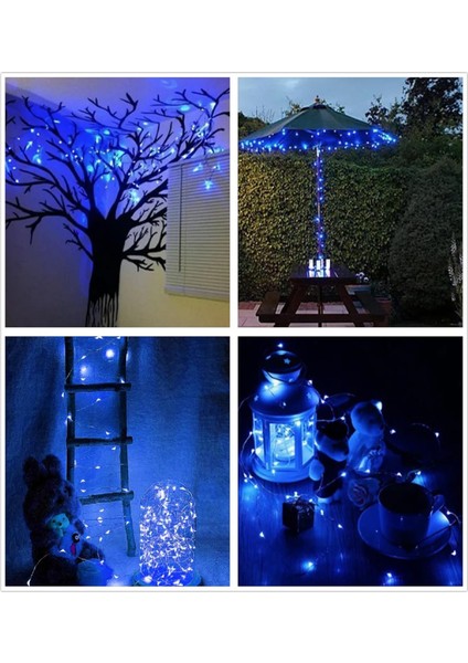 Ev Balkon ve Parti Için 10 Metre Pilli Mavi Renk Peri LED Yılbaşı Süsü Işık fiyatları
