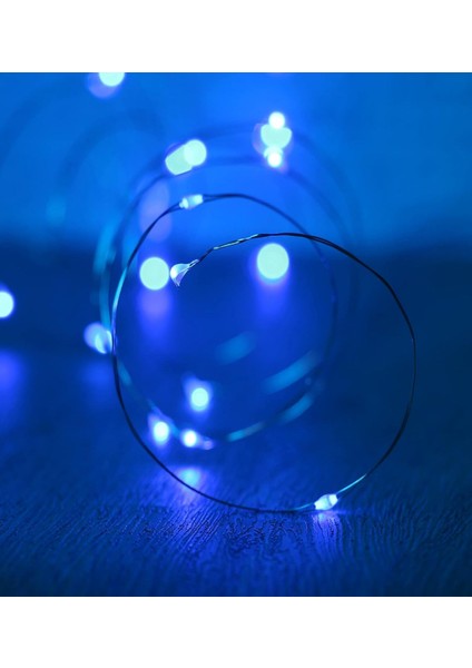 Ev Balkon ve Parti Için 10 Metre Pilli Mavi Renk Peri LED Yılbaşı Süsü Işık fırsatları